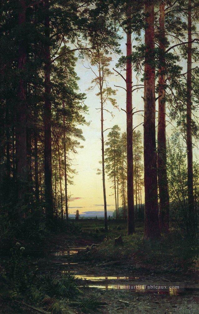twilight 1883 paysage classique Ivan Ivanovich Peintures à l'huile